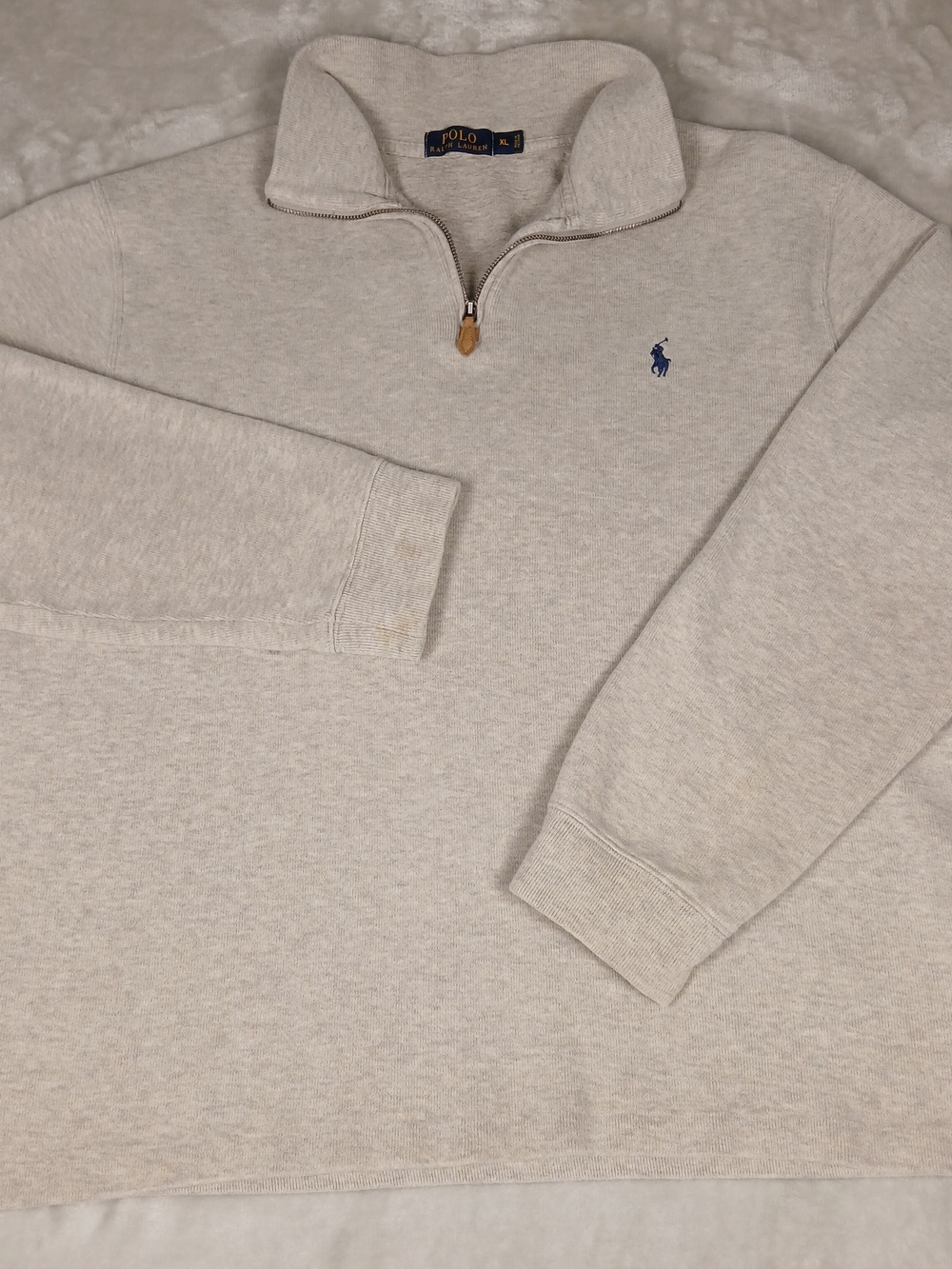 Polo Ralph Lauren 1/4 Zip Pullover XL Men's Cream